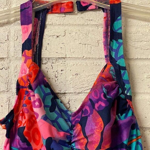 Vintage Maxine of Hollywood One Piece Tropical Resort Swimsuit 12 - Picture 2 of 9